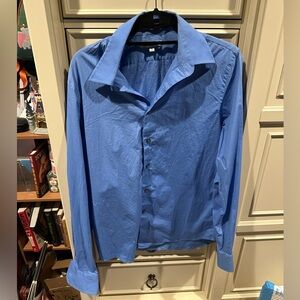 Express1MX Light Blue Button Down Dress Shirt M